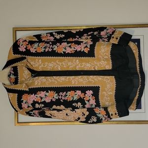 Free People Versace Style Button Down